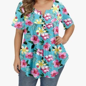 Allegiance 1X Floral Tunic